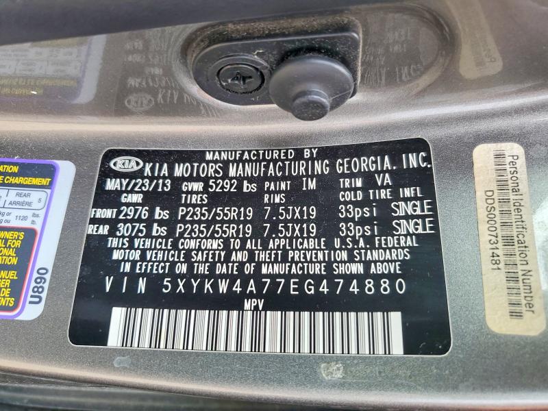 Продаж на аукціоні авто 2014 Kia Sorento, vin: 5XYKW4A77EG474880, номер лоту: 55548096