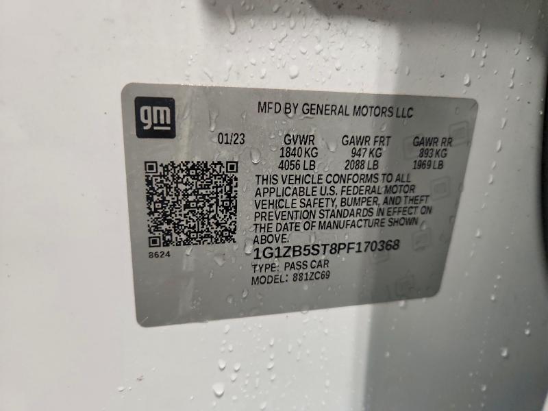 56609516 :رقم المزاد ، 1G1ZB5ST8PF170368 vin ، 2023 Chevrolet Malibu مزاد بيع