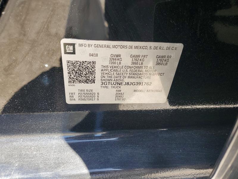 Aukcja sprzedaży 2018 Gmc Sierra, vin: 3GTU2NEJ8JG391762, numer aukcji: 56144346
