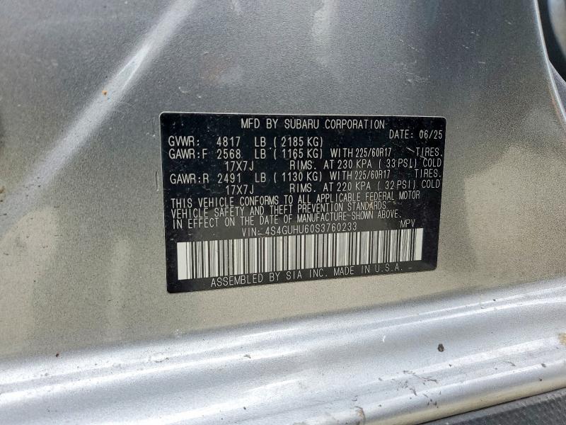 56025196 :رقم المزاد ، 4S4GUHU60S3760233 vin ، 2025 Subaru Crosstrek مزاد بيع