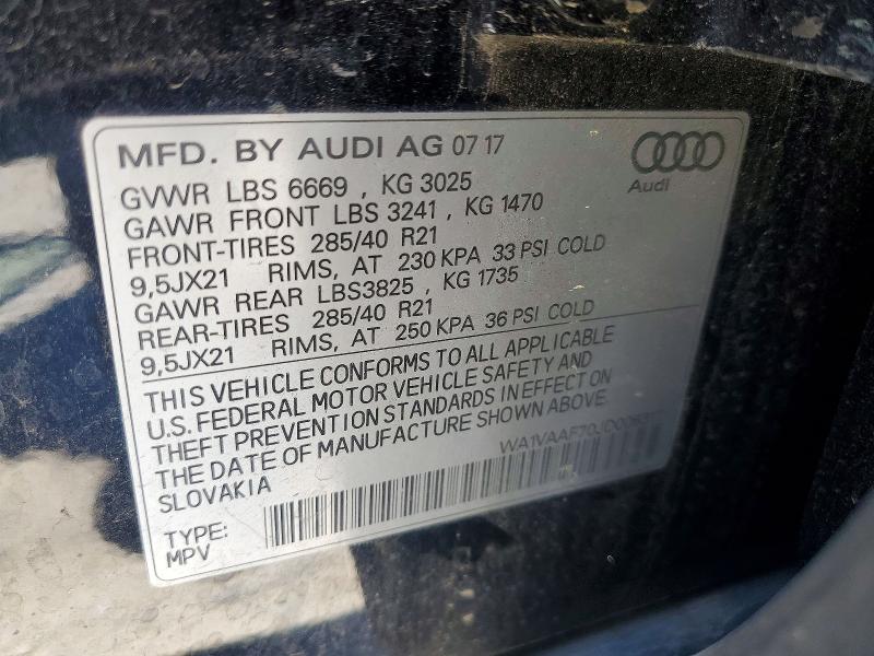 Aukcja sprzedaży 2018 Audi Q7, vin: WA1VAAF70JD006317, numer aukcji: 56588866