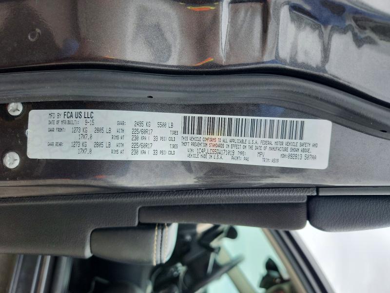 Продаж на аукціоні авто 2016 Jeep Cherokee, vin: 1C4PJLCS5GW171019, номер лоту: 58919036