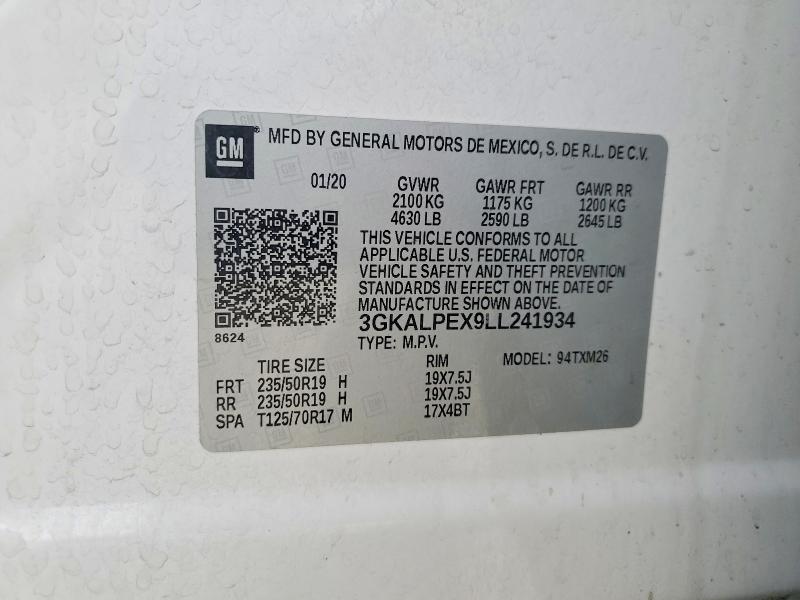 2020 Gmc Terrain მანქანა იყიდება აუქციონზე, vin: 3GKALPEX9LL241934, აუქციონის ნომერი: 55555226