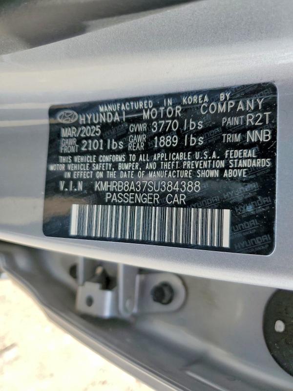 Продаж на аукціоні авто 2025 Hyundai Venue, vin: KMHRB8A37SU384388, номер лоту: 56880376
