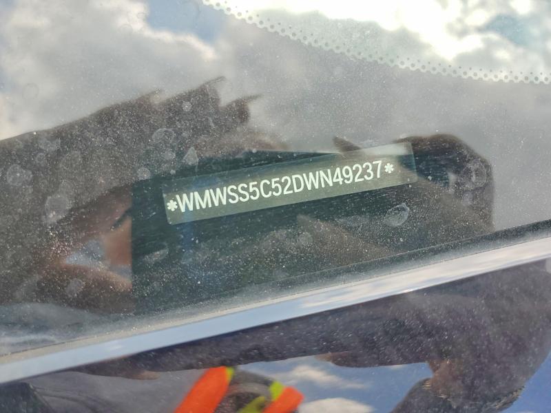57613346 :رقم المزاد ، WMWSS5C52DWN49237 vin ، 2013 Mini Cooper مزاد بيع