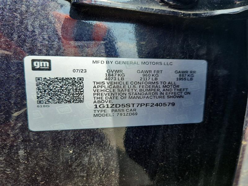 Продажа на аукционе авто 2023 Chevrolet Malibu, vin: 1G1ZD5ST7PF240579, номер лота: 56963416