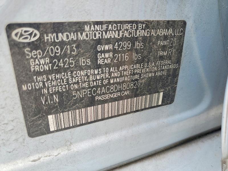 Продажа на аукционе авто 2013 Hyundai Sonata, vin: 5NPEC4AC8DH808277, номер лота: 56672376