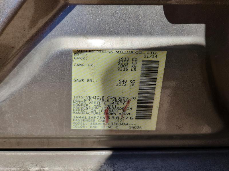 57370136 :رقم المزاد ، 1N4AL3AP7EN338276 vin ، 2014 Nissan Altima مزاد بيع