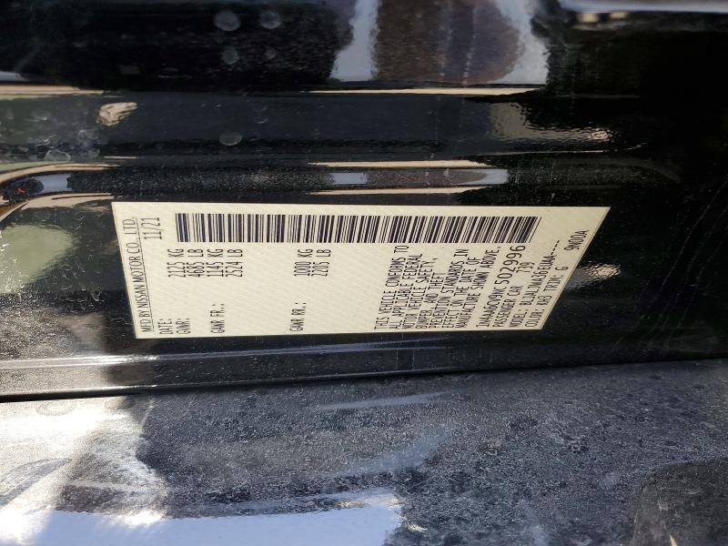 Aukcja sprzedaży 2022 Nissan Maxima, vin: 1N4AA6CV9NC502996, numer aukcji: 55569526