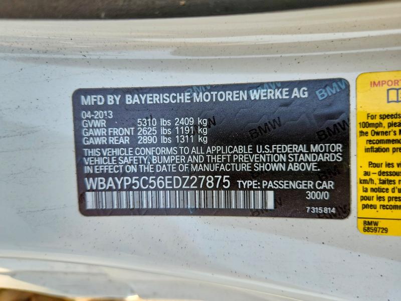 2014 Bmw 640 მანქანა იყიდება აუქციონზე, vin: WBAYP5C56EDZ27875, აუქციონის ნომერი: 58796236
