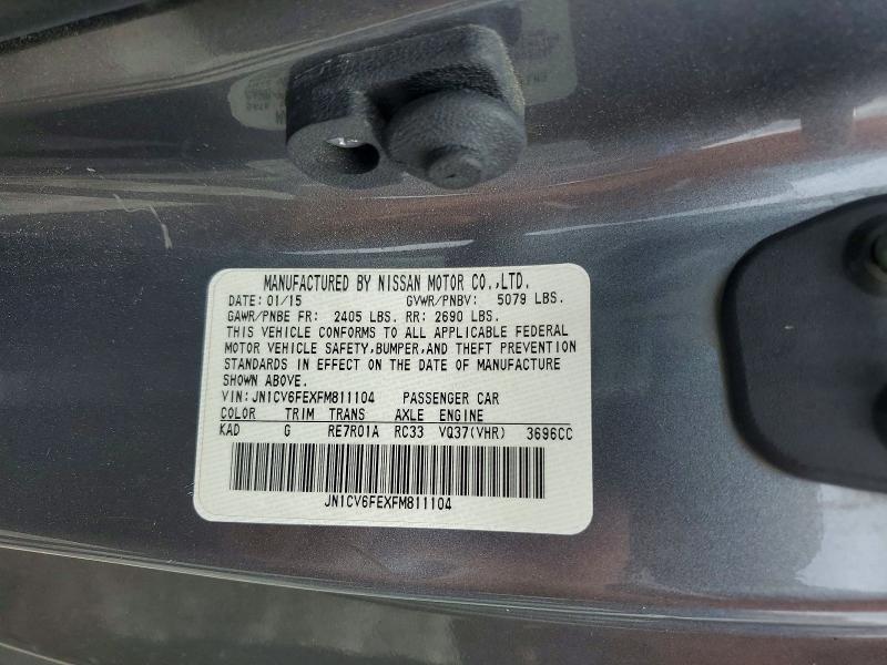 Aukcja sprzedaży 2015 Infiniti Q60 Convertible, vin: JN1CV6FEXFM811104, numer aukcji: 58347466