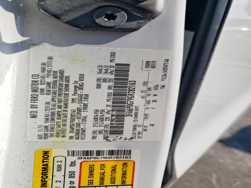 Продаж на аукціоні авто 2016 Ford Fusion, vin: 3FA6P0G79GR282163, номер лоту: 56549606