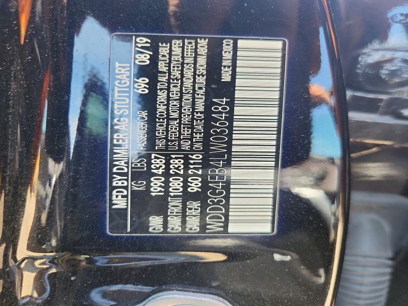 Продаж на аукціоні авто 2020 Mercedes-benz A, vin: WDD3G4EB4LW036484, номер лоту: 55636466