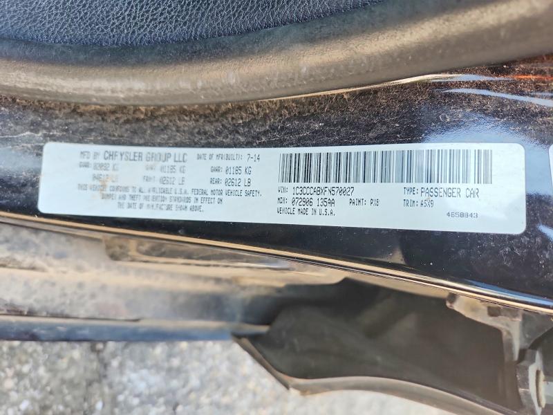 Aukcja sprzedaży 2015 Chrysler 200 Limited, vin: 1C3CCCABXFN570027, numer aukcji: 58960296