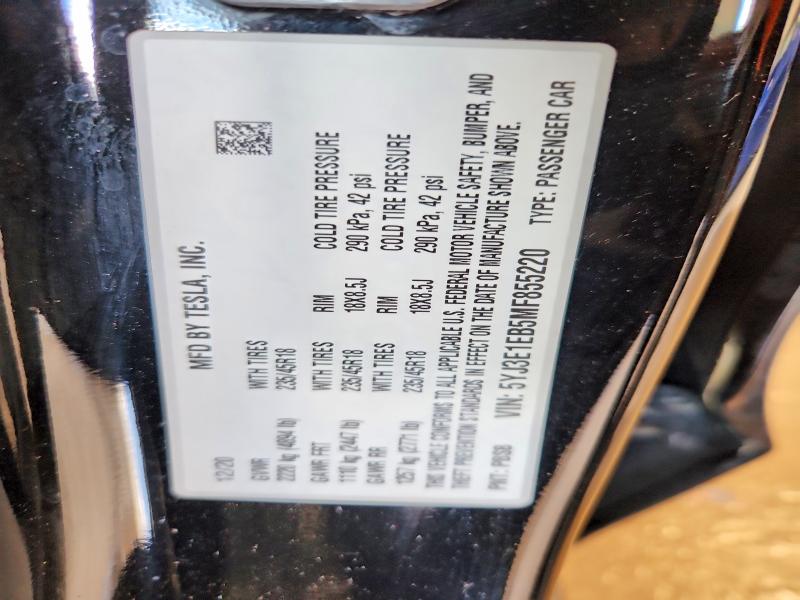 Aukcja sprzedaży 2021 Tesla Model 3, vin: 5YJ3E1EB5MF855220, numer aukcji: 57668946