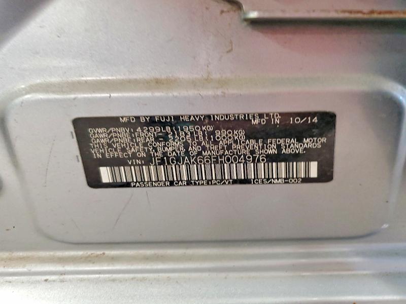 Aukcja sprzedaży 2015 Subaru Impreza, vin: JF1GJAK66FH004976, numer aukcji: 56403936
