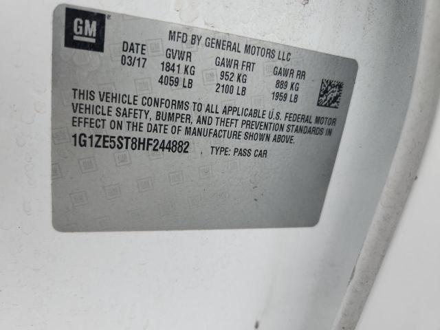 2017 Chevrolet Malibu მანქანა იყიდება აუქციონზე, vin: 1G1ZE5ST8HF244882, აუქციონის ნომერი: 55952256