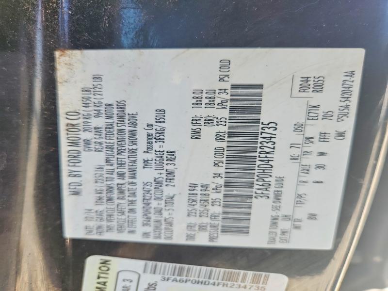 Продаж на аукціоні авто 2015 Ford Fusion, vin: 3FA6P0HD4FR234735, номер лоту: 58898936