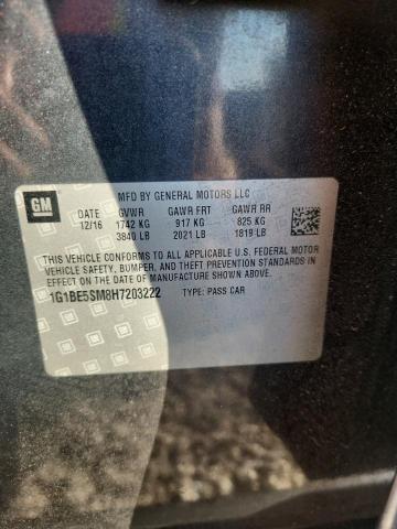 Продаж на аукціоні авто 2017 Chevrolet Cruze, vin: 1G1BE5SM8H7203222, номер лоту: 56236136