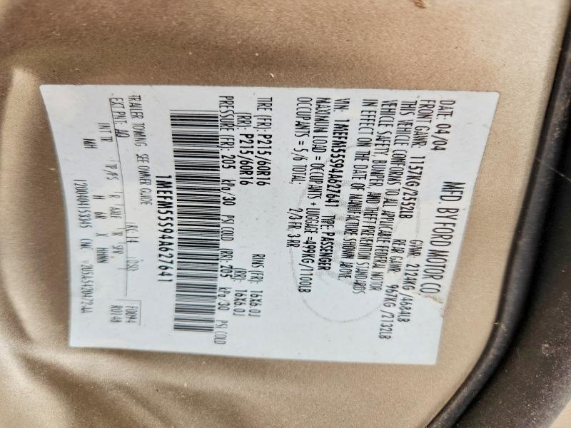 Продажа на аукционе авто 2004 Mercury Sable, vin: 1MEFM55S94A627641, номер лота: 56582576