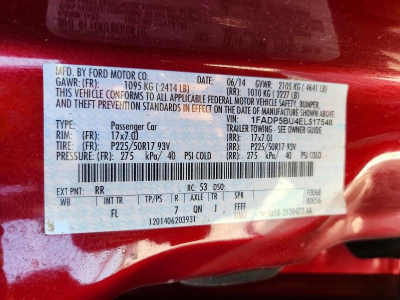 2014 Ford C-max მანქანა იყიდება აუქციონზე, vin: 1FADP5BU4EL517548, აუქციონის ნომერი: 57442406