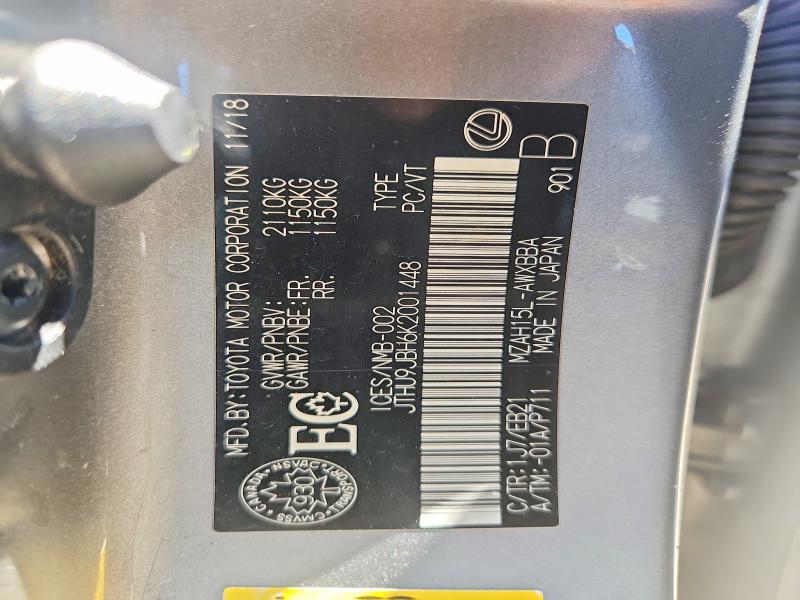 Aukcja sprzedaży 2019 Lexus Ux, vin: JTHU9JBH6K2001448, numer aukcji: 56310356