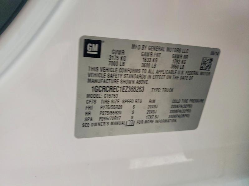 Продаж на аукціоні авто 2014 Chevrolet Silverado, vin: 1GCRCREC1EZ365263, номер лоту: 57574356