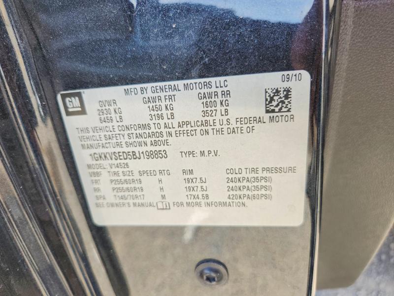 56317706 :رقم المزاد ، 1GKKVSED5BJ198853 vin ، 2011 Gmc Acadia مزاد بيع