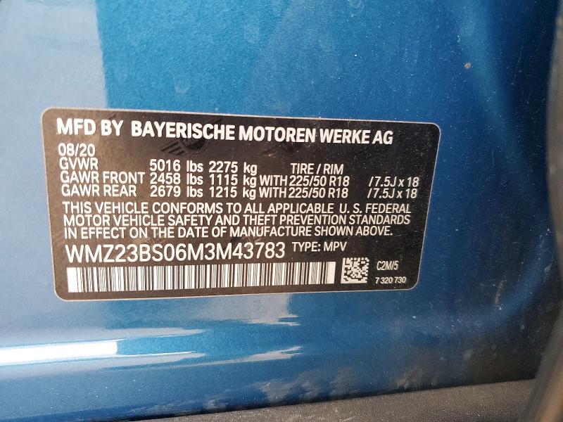 Продажа на аукционе авто 2021 Mini Cooper, vin: WMZ23BS06M3M43783, номер лота: 56296946