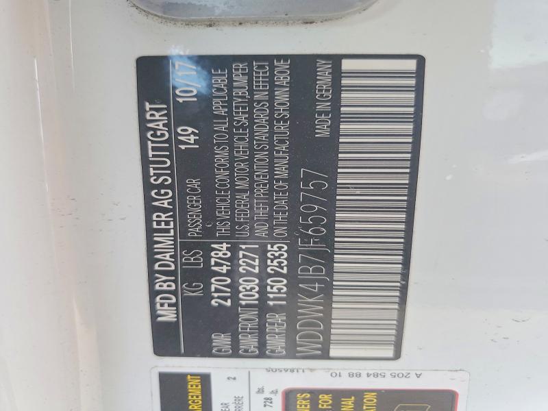 55740686 :رقم المزاد ، WDDWK4JB7JF659757 vin ، 2018 Mercedes-benz C مزاد بيع