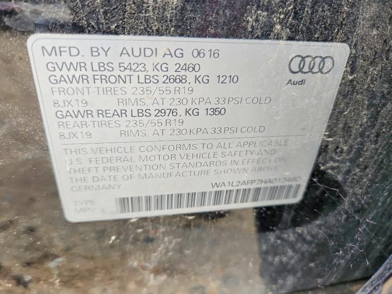 Продажа на аукционе авто 2017 Audi Q5, vin: WA1L2AFP7HA013460, номер лота: 56168586