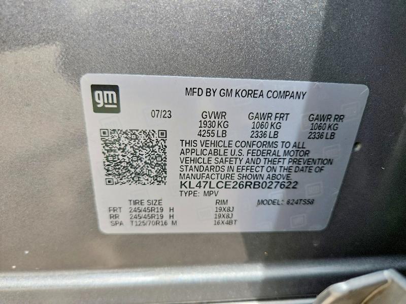 58018336 :رقم المزاد ، KL47LCE26RB027622 vin ، 2024 Buick Envista مزاد بيع