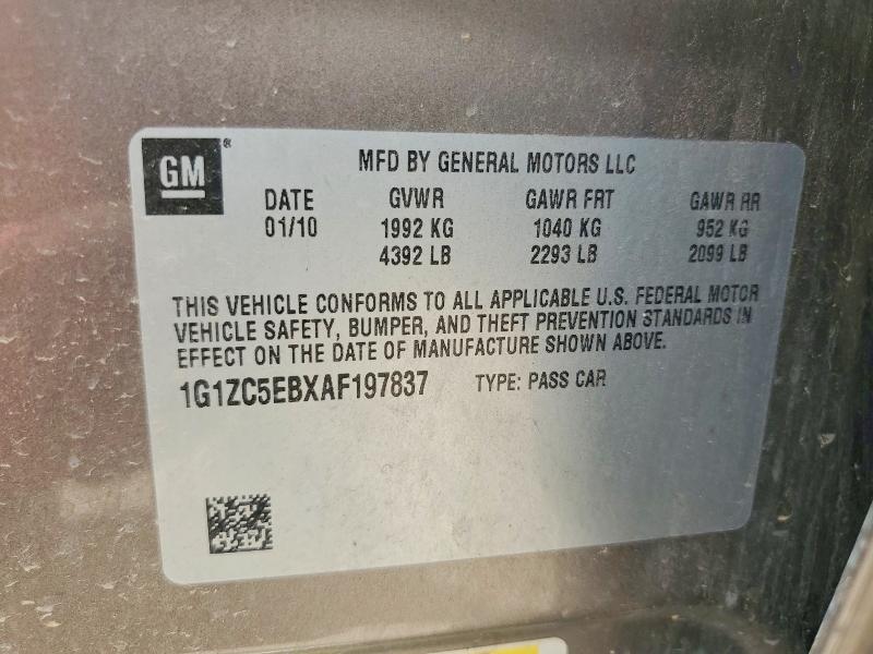 Продаж на аукціоні авто 2010 Chevrolet Malibu, vin: 1G1ZC5EBXAF197837, номер лоту: 58811816
