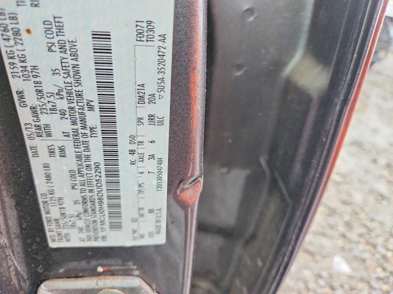 Продажа на аукционе авто 2013 Ford Escape, vin: 1FMCU0H98DUD52290, номер лота: 58064996