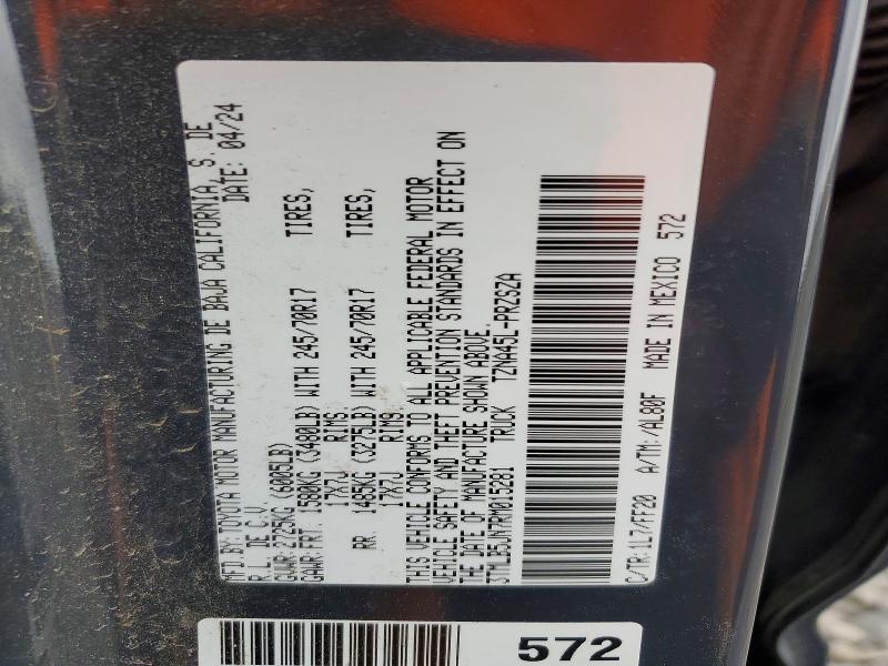 Aukcja sprzedaży 2024 Toyota Tacoma, vin: 3TMLB5JN7RM015281, numer aukcji: 50364646