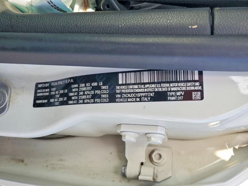 Aukcja sprzedaży 2023 Jeep Renegade, vin: ZACNJDC15PPP71747, numer aukcji: 55423916