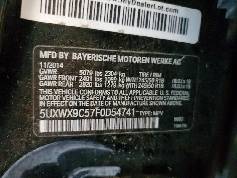 Продажа на аукционе авто 2015 Bmw X3, vin: 5UXWX9C57F0D54741, номер лота: 58324236