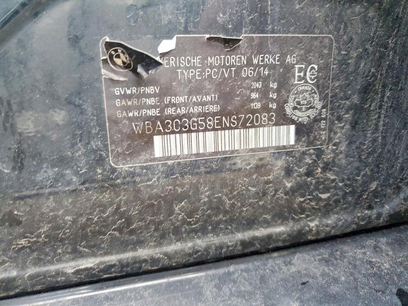 Продажа на аукционе авто 2014 Bmw 320, vin: WBA3C3G58ENS72083, номер лота: 58889626