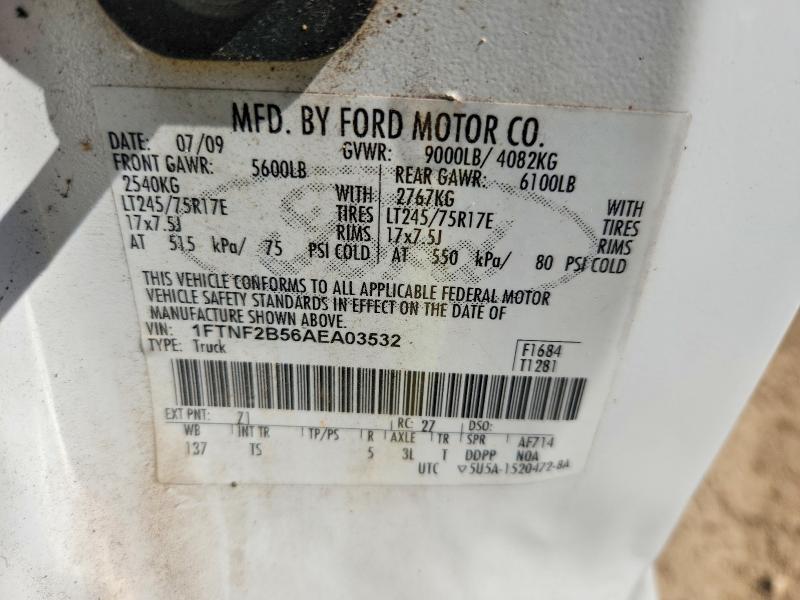 Продаж на аукціоні авто 2010 Ford F250, vin: 1FTNF2B56AEA03532, номер лоту: 56033366
