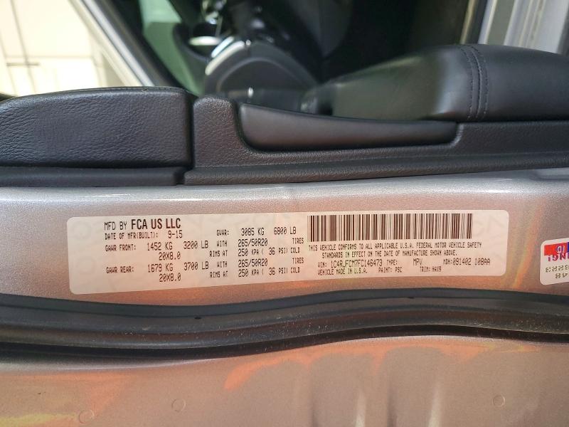 Продаж на аукціоні авто 2015 Jeep Grand Cherokee, vin: 1C4RJFCM7FC146473, номер лоту: 58292046