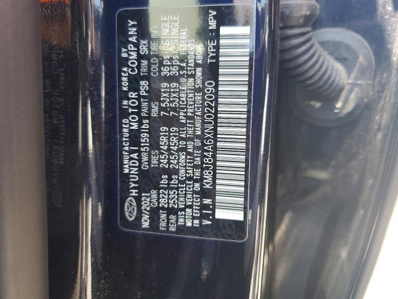 Продажа на аукционе авто 2022 Hyundai Nexo, vin: KM8J84A6XNU022090, номер лота: 55036676
