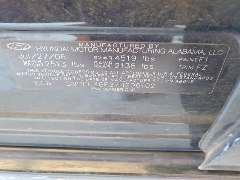 2007 Hyundai Sonata მანქანა იყიდება აუქციონზე, vin: 5NPEU46F37H206102, აუქციონის ნომერი: 57325186