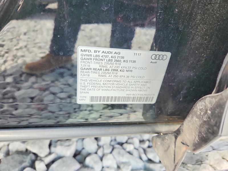 Продаж на аукціоні авто 2018 Audi Q3, vin: WA1BCCFS9JR020278, номер лоту: 58364806