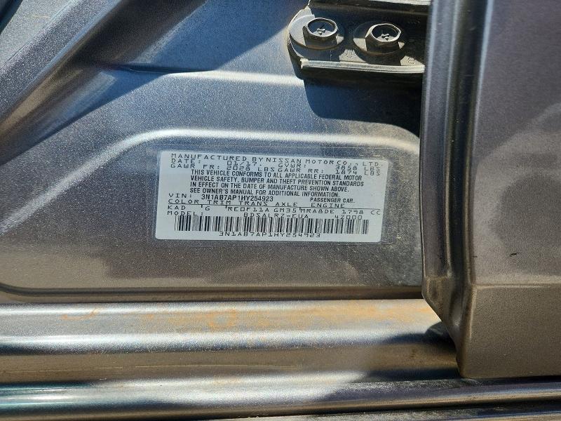Aukcja sprzedaży 2017 Nissan Sentra, vin: 3N1AB7AP1HY254923, numer aukcji: 57545706