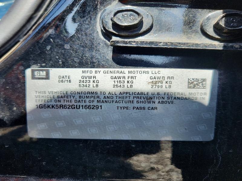 Продажа на аукционе авто 2016 Cadillac Ct6, vin: 1G6KK5R62GU166291, номер лота: 55633676