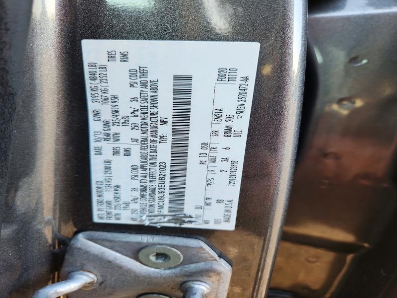 2014 Ford Escape მანქანა იყიდება აუქციონზე, vin: 1FMCU9J93EUB21023, აუქციონის ნომერი: 58820236