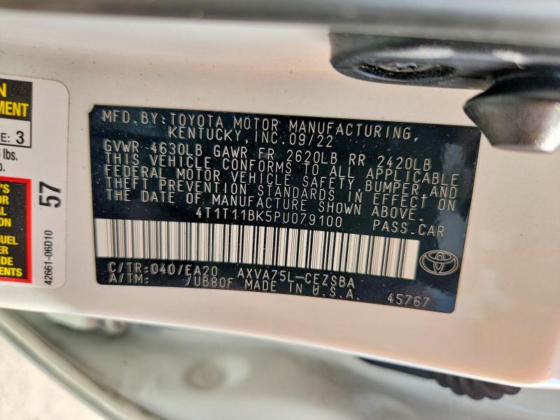 56664476 :رقم المزاد ، 4T1T11BK5PU079100 vin ، 2023 Toyota Camry مزاد بيع