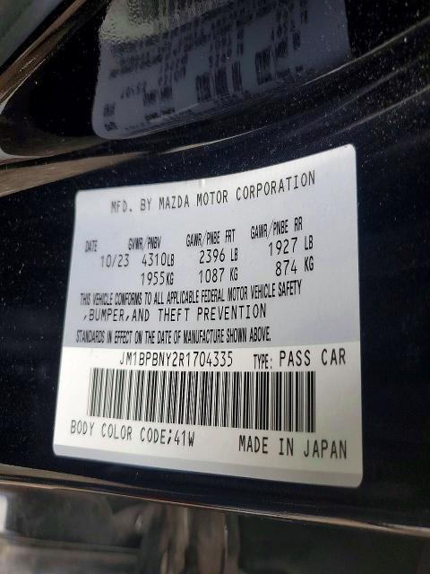 Продажа на аукционе авто 2024 Mazda 3, vin: JM1BPBNY2R1704335, номер лота: 58688586
