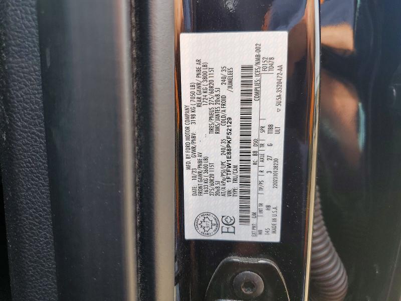 2023 Ford F150 მანქანა იყიდება აუქციონზე, vin: 1FTFW1E88PKF52129, აუქციონის ნომერი: 56514476