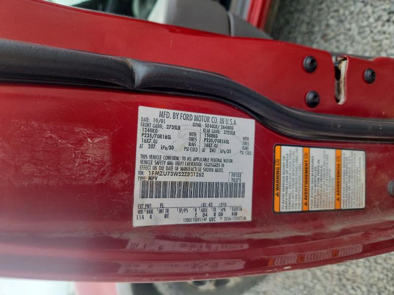Продажа на аукционе авто 2002 Ford Explorer, vin: 1FMZU73W52ZB31262, номер лота: 58762696